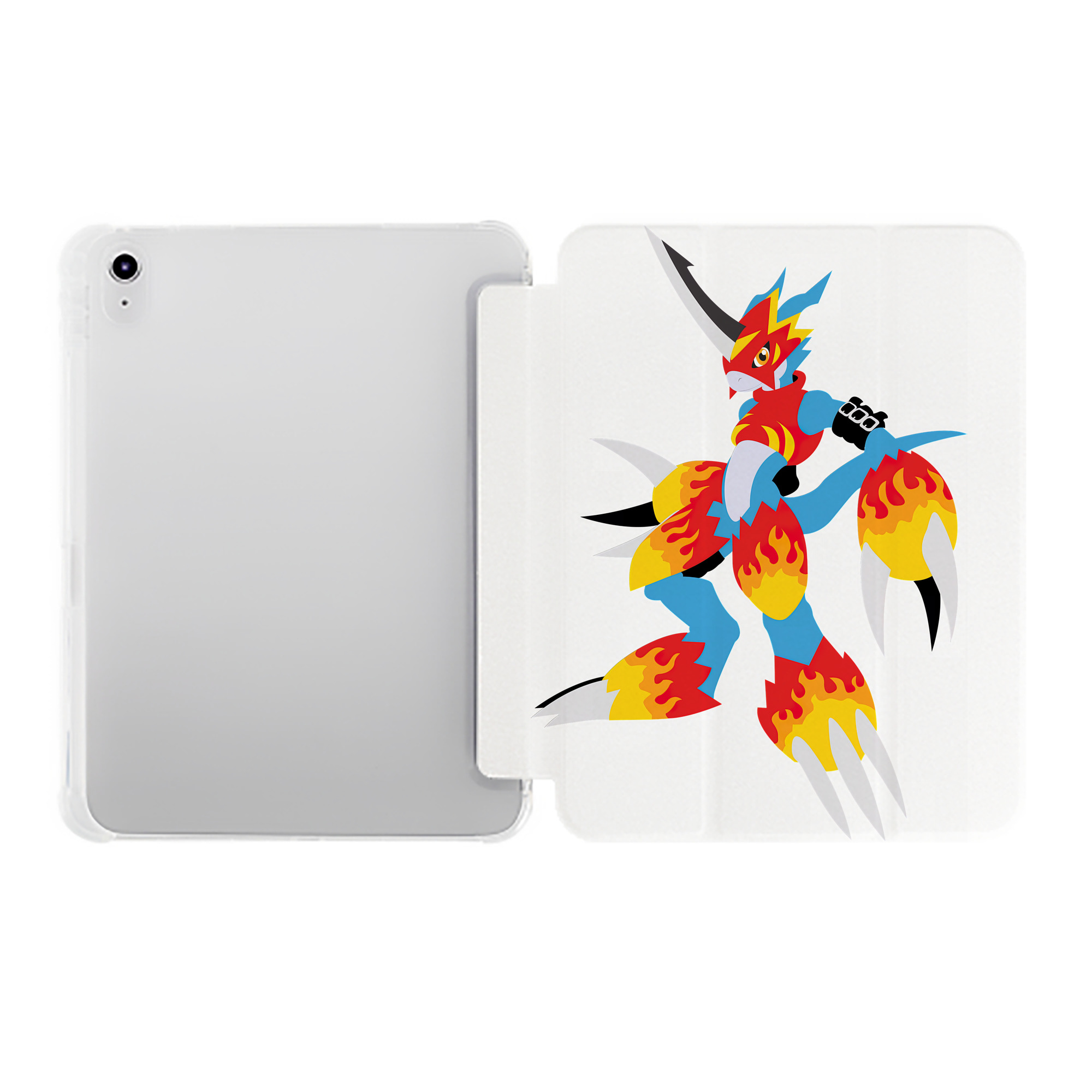 （画像用） Digimon デジタルモンスター/デジモン IPad ケース ペン収納付き 三つ折りスタンド PUレザー×シリコン 対応機種9.5/10.5/10.9インチ